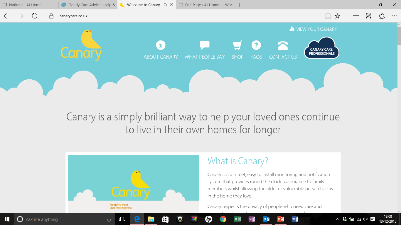 canary-website-screenshot